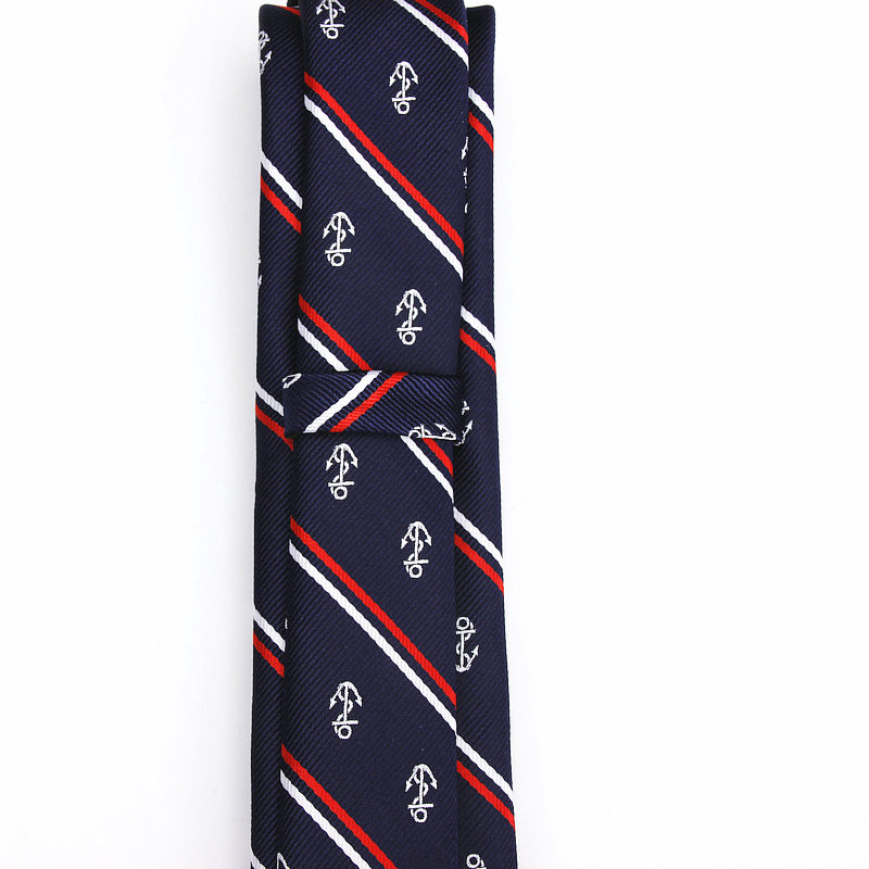 Cravate de lux pentru bărbați cu model țesut cu ancora pentru cravate subțiri pentru bărbați, din poliester, jacquard, cravată subțire, cravată de nuntă, corbata Gravata