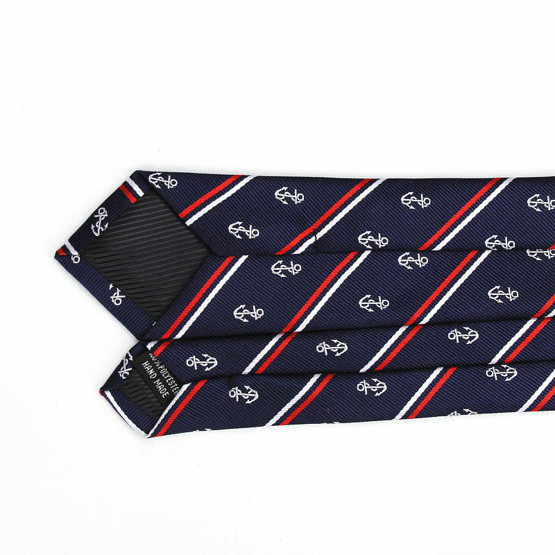 Cravate de lux pentru bărbați cu model țesut cu ancora pentru cravate subțiri pentru bărbați, din poliester, jacquard, cravată subțire, cravată de nuntă, corbata Gravata