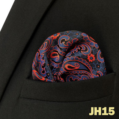 Kék virágos Paisley Mens Pocket Square Klasszikus selyemlila Hanky üzleti divat zsebkendő esküvő