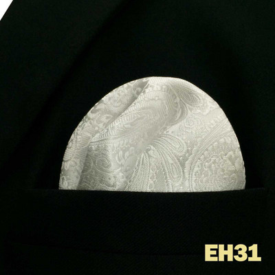 Kék virágos Paisley Mens Pocket Square Klasszikus selyemlila Hanky üzleti divat zsebkendő esküvő