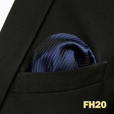 Kék virágos Paisley Mens Pocket Square Klasszikus selyemlila Hanky üzleti divat zsebkendő esküvő