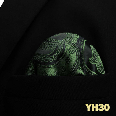 Kék virágos Paisley Mens Pocket Square Klasszikus selyemlila Hanky üzleti divat zsebkendő esküvő