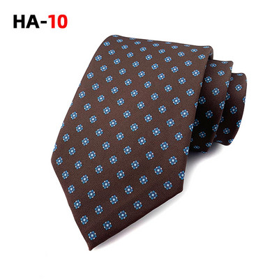 Cravată de lux pentru bărbați 8 cm cravată de mătase pentru bărbați 2022 cu imprimeu vintage cravată cu senzație de mătase pentru cadouri de nuntă cravate cu dungi