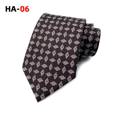 Cravată de lux pentru bărbați 8 cm cravată de mătase pentru bărbați 2022 cu imprimeu vintage cravată cu senzație de mătase pentru cadouri de nuntă cravate cu dungi