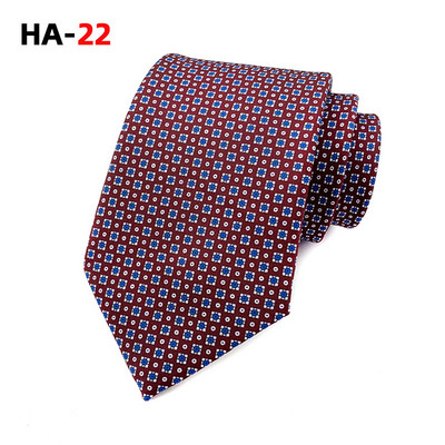 Cravată de lux pentru bărbați 8 cm cravată de mătase pentru bărbați 2022 cu imprimeu vintage cravată cu senzație de mătase pentru cadouri de nuntă cravate cu dungi