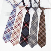 Női elasztikus JK nyakkendők Női kockás nyakkendő Lányok Japán stílusú női Egyenruha Aranyos nyakkendő Kockás Iskolai Kiegészítők Nyakkendők