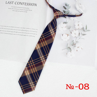 Női elasztikus JK nyakkendők Női kockás nyakkendő Lányok Japán stílusú női Egyenruha Aranyos nyakkendő Kockás Iskolai Kiegészítők Nyakkendők