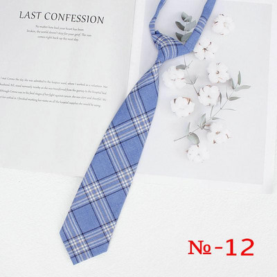 Női elasztikus JK nyakkendők Női kockás nyakkendő Lányok Japán stílusú női Egyenruha Aranyos nyakkendő Kockás Iskolai Kiegészítők Nyakkendők