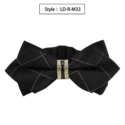 Új csokornyakkendő vőlegény férfi színes kockás Cravat Gravata divat férfi pillangó esküvői luxus csokornyakkendő férfiaknak ajándék kiegészítők