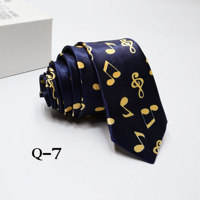Klasična modna muška uska kravata, šarene glazbene note, klavir, gitara, poliester, 5 cm širine, kravata, poklon za zabavu
