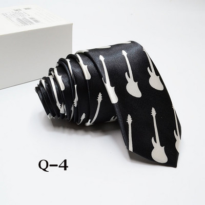 Klasična modna muška uska kravata, šarene glazbene note, klavir, gitara, poliester, 5 cm širine, kravata, poklon za zabavu