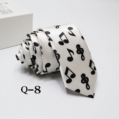Klasična modna muška uska kravata, šarene glazbene note, klavir, gitara, poliester, 5 cm širine, kravata, poklon za zabavu