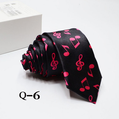Klasična modna muška uska kravata, šarene glazbene note, klavir, gitara, poliester, 5 cm širine, kravata, poklon za zabavu