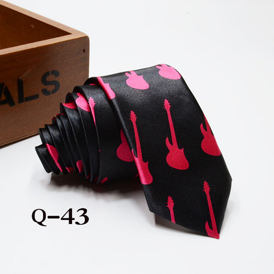 Klasična modna muška uska kravata, šarene glazbene note, klavir, gitara, poliester, 5 cm širine, kravata, poklon za zabavu