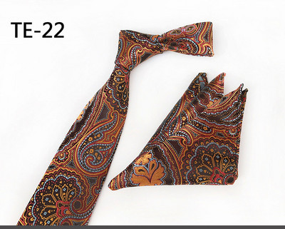 New Fashion Μονόχρωμη φλοράλ ανδρική γραβάτα 8cm μεταξωτό σετ γραβάτας Μπλε Πορτοκαλί Μωβ Κίτρινο Γκρι Κόκκινο Σετ Γάμου μονόπλευρη τετράγωνη γραβάτα