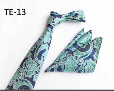 New Fashion Μονόχρωμη φλοράλ ανδρική γραβάτα 8cm μεταξωτό σετ γραβάτας Μπλε Πορτοκαλί Μωβ Κίτρινο Γκρι Κόκκινο Σετ Γάμου μονόπλευρη τετράγωνη γραβάτα