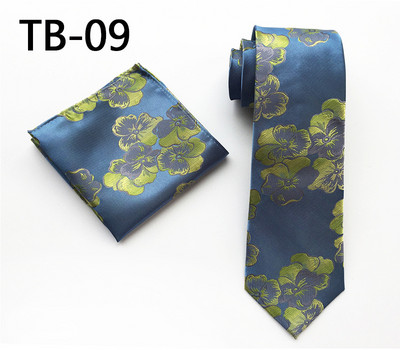 New Fashion Μονόχρωμη φλοράλ ανδρική γραβάτα 8cm μεταξωτό σετ γραβάτας Μπλε Πορτοκαλί Μωβ Κίτρινο Γκρι Κόκκινο Σετ Γάμου μονόπλευρη τετράγωνη γραβάτα