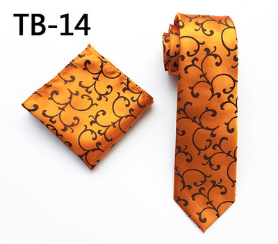 New Fashion Μονόχρωμη φλοράλ ανδρική γραβάτα 8cm μεταξωτό σετ γραβάτας Μπλε Πορτοκαλί Μωβ Κίτρινο Γκρι Κόκκινο Σετ Γάμου μονόπλευρη τετράγωνη γραβάτα