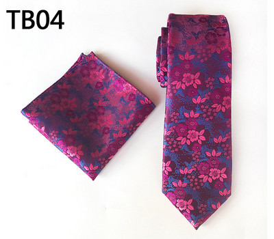 New Fashion Μονόχρωμη φλοράλ ανδρική γραβάτα 8cm μεταξωτό σετ γραβάτας Μπλε Πορτοκαλί Μωβ Κίτρινο Γκρι Κόκκινο Σετ Γάμου μονόπλευρη τετράγωνη γραβάτα