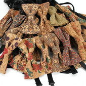 Κορυφαίο ανδρικό vintage ροζ στάμπα από φελλό Ξύλινο παπιγιόν για άντρες Casual Flower καρό ρετρό ξύλινο παπιγιόν αξεσουάρ πεταλούδας