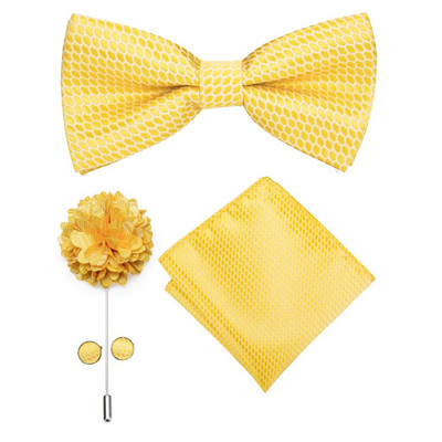 Hi-Te Luxury Mint Πράσινο μεταξωτό ανδρικό παπιγιόν Μαντήλι μανικετόκουμπα Σετ καρφίτσα με κόμπο πεταλούδα Παπιγιόν για άνδρες Δώρο γραφείου γάμου