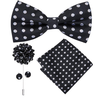 Hi-Te Luxury Mint Πράσινο μεταξωτό ανδρικό παπιγιόν Μαντήλι μανικετόκουμπα Σετ καρφίτσα με κόμπο πεταλούδα Παπιγιόν για άνδρες Δώρο γραφείου γάμου