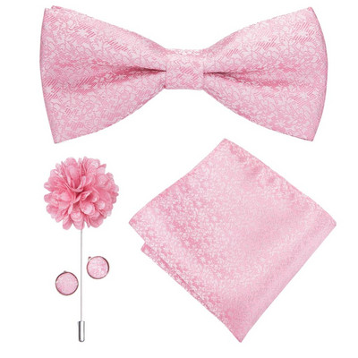 Hi-Te Luxury Mint Πράσινο μεταξωτό ανδρικό παπιγιόν Μαντήλι μανικετόκουμπα Σετ καρφίτσα με κόμπο πεταλούδα Παπιγιόν για άνδρες Δώρο γραφείου γάμου