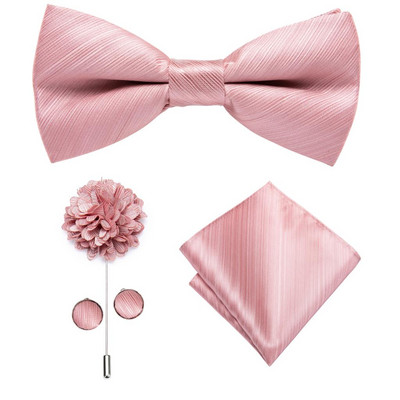 Hi-Te Luxury Mint Πράσινο μεταξωτό ανδρικό παπιγιόν Μαντήλι μανικετόκουμπα Σετ καρφίτσα με κόμπο πεταλούδα Παπιγιόν για άνδρες Δώρο γραφείου γάμου