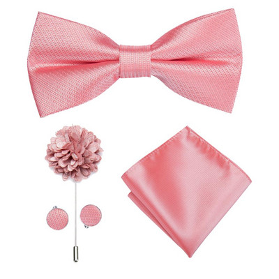 Hi-Te Luxury Mint Πράσινο μεταξωτό ανδρικό παπιγιόν Μαντήλι μανικετόκουμπα Σετ καρφίτσα με κόμπο πεταλούδα Παπιγιόν για άνδρες Δώρο γραφείου γάμου