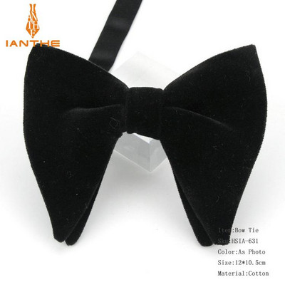 Muške velike leptir-mašne za žene Muškarci Mikro antilop leptir-mašna Candy Čvrsti samt Leptir Mekana gipka Gravata kravata za svatove Mašna-knol