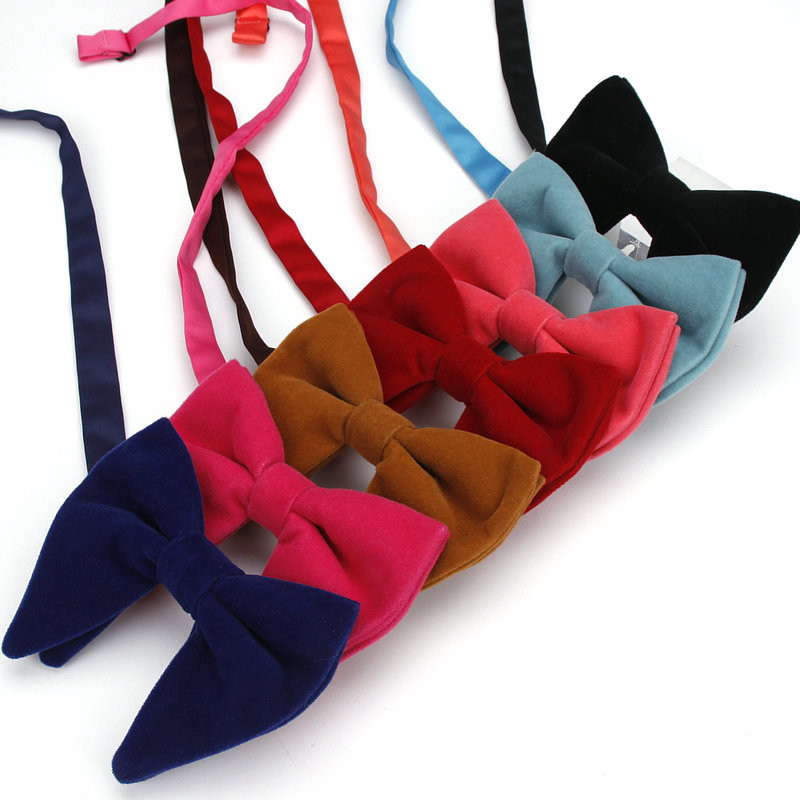 Muške velike leptir-mašne za žene Muškarci Mikro antilop leptir-mašna Candy Čvrsti samt Leptir Mekana gipka Gravata kravata za svatove Mašna-knol