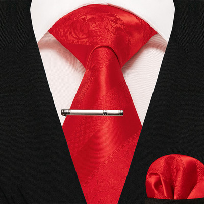 JEMYGINS klasikiniai šilko prabangūs vyriški kaklaraiščiai Gėlėti dryžuoti raudoni žalia kaklaraiščiai Paisley kaklaraištis kišeninis kvadratinis komplektas vyriškas vestuvių vakarėlio kaklaraištis