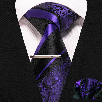 JEMYGINS klasikiniai šilko prabangūs vyriški kaklaraiščiai Gėlėti dryžuoti raudoni žalia kaklaraiščiai Paisley kaklaraištis kišeninis kvadratinis komplektas vyriškas vestuvių vakarėlio kaklaraištis