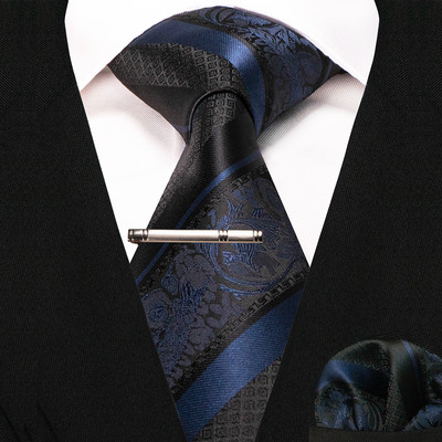 JEMYGINS klasikiniai šilko prabangūs vyriški kaklaraiščiai Gėlėti dryžuoti raudoni žalia kaklaraiščiai Paisley kaklaraištis kišeninis kvadratinis komplektas vyriškas vestuvių vakarėlio kaklaraištis