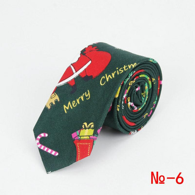2020. Potpuno nova božićna kravata od 6 cm Crveno Plavo Zelena Kravata s printom Djeda Mraza Božićno drvce Kravata za festivalske darove