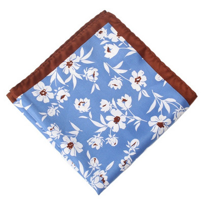 Patrat de buzunar de 32 cm, cu imprimeu de mătase, din raion