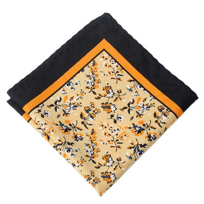 Patrat de buzunar de 32 cm, cu imprimeu de mătase, din raion