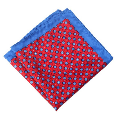 Patrat de buzunar de 32 cm, cu imprimeu de mătase, din raion