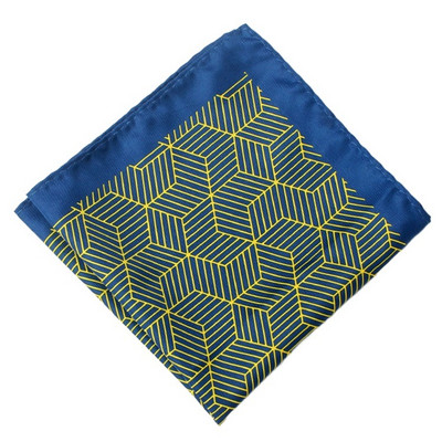 Patrat de buzunar de 32 cm, cu imprimeu de mătase, din raion