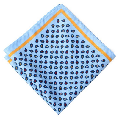 Patrat de buzunar de 32 cm, cu imprimeu de mătase, din raion