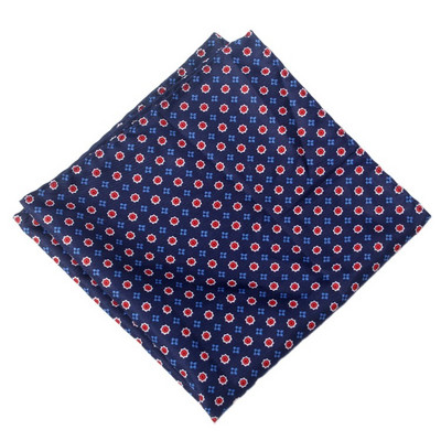 Patrat de buzunar de 32 cm, cu imprimeu de mătase, din raion