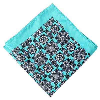 Patrat de buzunar de 32 cm, cu imprimeu de mătase, din raion