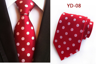 Класическа модна копринена вратовръзка на карирани райета Едноцветна зелена оранжева червена вратовръзка на точки за мъже Бизнес парти Сватба Официални 8 см вратовръзки