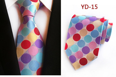 Класическа модна копринена вратовръзка на карирани райета Едноцветна зелена оранжева червена вратовръзка на точки за мъже Бизнес парти Сватба Официални 8 см вратовръзки