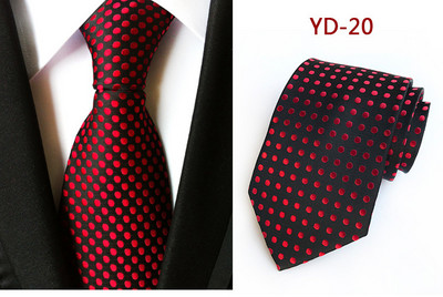 Класическа модна копринена вратовръзка на карирани райета Едноцветна зелена оранжева червена вратовръзка на точки за мъже Бизнес парти Сватба Официални 8 см вратовръзки