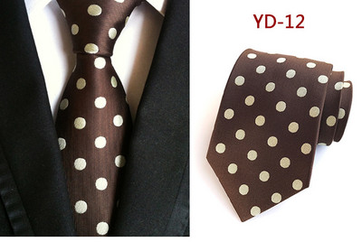 Класическа модна копринена вратовръзка на карирани райета Едноцветна зелена оранжева червена вратовръзка на точки за мъже Бизнес парти Сватба Официални 8 см вратовръзки