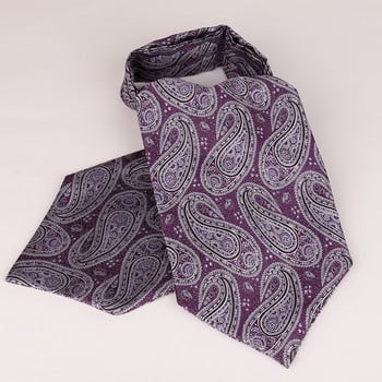 Linbaiway Luxury ανδρική γραβάτα Ascot Paisley Floral Jacquard Πλεκτή μεταξωτή γραβάτα Self Cravat Γραβάτα λαιμό πουκάμισο Cravat Custom logo