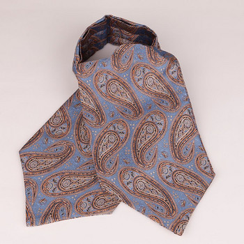 Linbaiway Luxury ανδρική γραβάτα Ascot Paisley Floral Jacquard Πλεκτή μεταξωτή γραβάτα Self Cravat Γραβάτα λαιμό πουκάμισο Cravat Custom logo