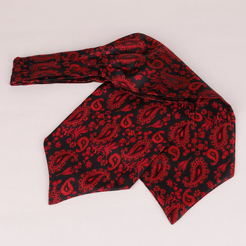 Linbaiway Luxury ανδρική γραβάτα Ascot Paisley Floral Jacquard Πλεκτή μεταξωτή γραβάτα Self Cravat Γραβάτα λαιμό πουκάμισο Cravat Custom logo