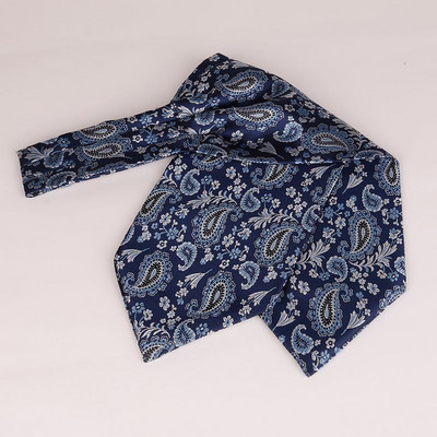 Linbaiway Luxury ανδρική γραβάτα Ascot Paisley Floral Jacquard Πλεκτή μεταξωτή γραβάτα Self Cravat Γραβάτα λαιμό πουκάμισο Cravat Custom logo